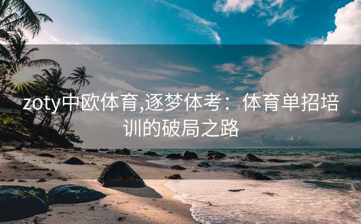 zoty中欧体育,逐梦体考：体育单招培训的破局之路